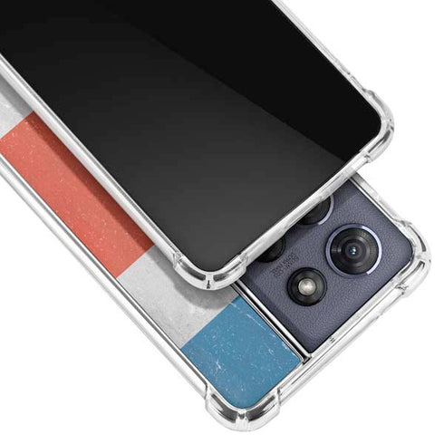 Costa Rican Flag Distressed Moto G Stylus 5G (2025) Clear Case